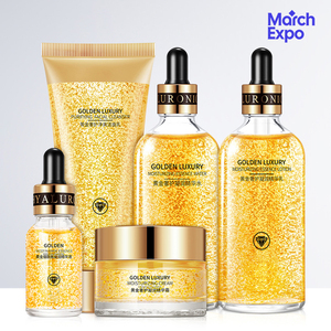 Lot de <span class=keywords><strong>cinq</strong></span> produits de soin de la peau de luxe dorés anti-rides hydratants à l'acide hyaluronique et au collagène - Product Image 2