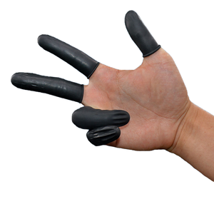 Leenol Hoge Kwaliteit Anti-Statische Vinger Cot Esd Latex Zwarte Vinger Babybedjes LN-1608103 - Product Image 3