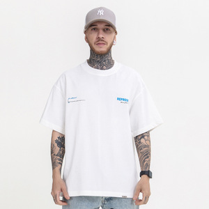<b>White</b> Letter Print Men T Shirt Cotton O Neck Short Sleeve <b>Tee</b> High Street Streetwear Casual Top - Product Image 3