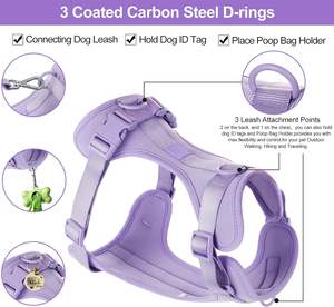 ชุดสายจูงสุนัขนีโอพรีนสายจูงสุนัขทำจากวัสดุ PVC นิ่มปรับได้ใหม่หรูหราออกแบบได้เอง - Product Image 5