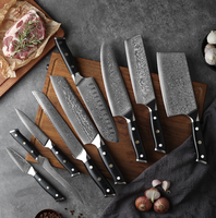 Couteau de chef japonais professionnel de haute qualité, lame en acier inoxydable Damas à 67 couches, manches G10, différents styles disponibles