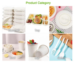 Để đi container 9 inch thu nhỏ bọc bữa ăn chuẩn bị container lò vi sóng tủ đông an toàn bột bắp vỏ sò thực phẩm bột bắp hộp - Product Image 6