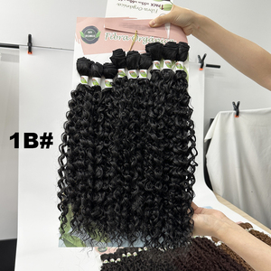Trenzas sintéticas para cabello rizado de 22 a 26 pulgadas, color cereza, 9x, súper suaves, fibra premium, extensión de cabello de 300g - Product Image 3