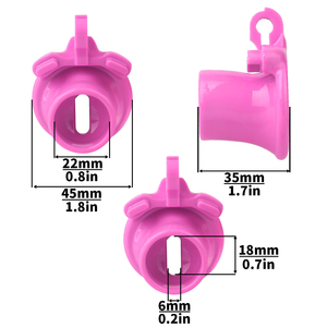 Dispositivo de castidad masculina, jaula para pene, ejercicio para hombre, impreso en <span class=keywords><strong>3D</strong></span>, accesorios de engranaje de Bondage rosa, anillo de pene corto plano de plástico ligero - Product Image 1