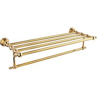 Ensemble de barres simples en alliage de zinc PVD doré, style européen, simple/double, design épaissi, matériel de salle de bain rétro minimaliste haut de gamme