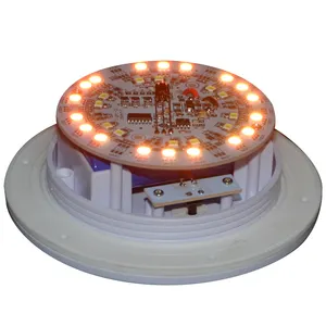 Lampu dasar lampu LED kendali jarak jauh dengan lampu sumbu dioperasikan baterai berubah 18 warna untuk bahan plastik furnitur bola kubus LED