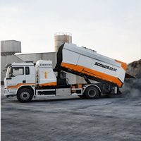Camion balayeuse électrique Scdwes pour routes sèches et humides, 7,5 m³, avec lavage haute pression, haute efficacité, usage intensif pour le nettoyage municipal