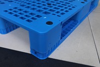 NEXARA Personnalisable PP Bleu 1208 Euro Palette Plastique 1200*800*160mm Grille Field Runner Single Face 4-Way Entry for Shipping