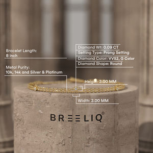 Bracelet en or blanc massif 14 carats à double rangée de diamants pour femmes, bijoux délicats à deux chaînes. - Product Image 2