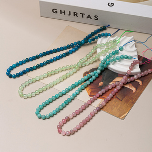 Amazonite naturelle perles de pierre <span class=keywords><strong>bleue</strong></span> pour la fabrication de bijoux perles rondes en vrac énergie guérison puissance perles de pierre bracelet à bricoler soi-même collier - Product Image 3