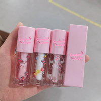 Huile à lèvres avec tranches de fruits Différentes saveurs Huile de brillant à lèvres colorée Couleur Fruit Kids Lipgloss Luxury OEM Vegan Lipgloss Oil