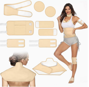 Organic Castor Oil Pack <b>Wrap</b> for Neck Adjustable Lightweight Elastic Strap Bamboo Cotton Anti-Oil Leak - Product Image 1