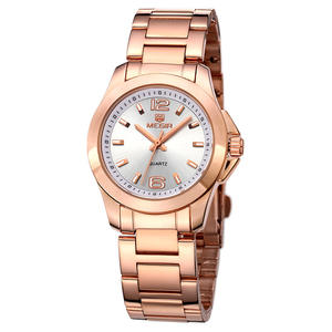 Elegante pareja de relojes de pulsera de cuarzo a prueba de agua con correa de acero inoxidable recién llegados de fabricante al por mayor - Product Image 6