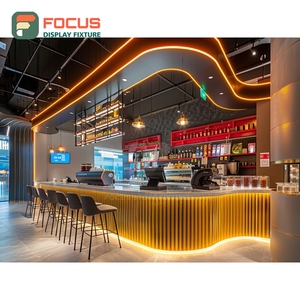 Vitrina Profesional para Cafetería con Acabado en Nogal, Mueble para Tienda Minorista, Vitrina Comercial para Cafetería - Product Image 3