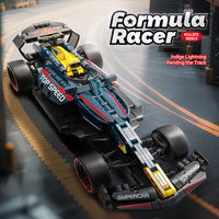 HTL 1:14 Voiture de Course à Construire, Blocs de Construction, Modèle de Formule 1 à Tirer en Arrière, 686 Pièces, Supercar Technique DIY, Jouet de Construction pour Enfants et Adultes