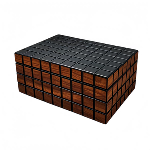Humidor de <span class=keywords><strong>Madera</strong></span> para Cigarros <span class=keywords><strong>Rubik</strong></span> Cube, Bandeja Divisora de Cedro Español, Higrómetro Digital, Caja de Lujo para Entusiastas y Coleccionistas de Cigarros - Product Image 3