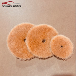 Meilleures ventes : Disques de polissage de voiture double face de 5 pouces, 100% laine CR, forme ronde, personnalisables OEM, tampons de lustrage de 5 pouces - Product Image 4