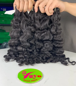 Cheveux humains vierges bruts ondulés doublement lâches de 16 pouces, ondulation rebondissante avec cuticules alignées, vente en gros - Product Image 1