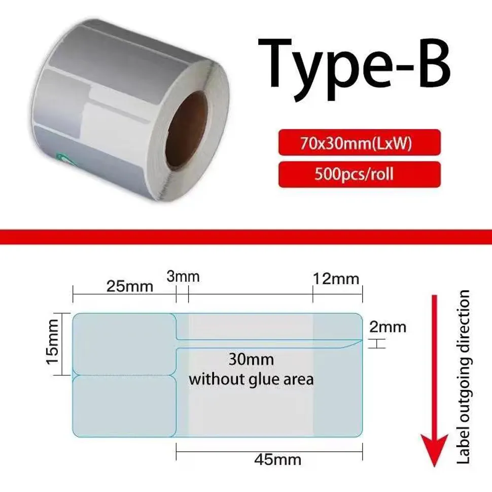 500/100pcs Branco Jóias Preço Etiqueta Jóias Etiqueta 70x30mm Óculos De Sol Etiqueta Adesiva Adesivo Aceitar Impressão Ouro e Prata