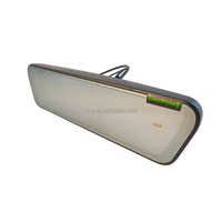 Cámara para Auto con Espejo Retrovisor de 9.66 Pulgadas, 4K+1080P, Delantera y Trasera, con Botón Táctil, DVR