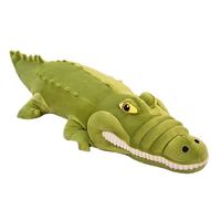 Grand coussin en peluche en forme d'alligator vert, jouet géant en peluche, coussin doux pour la décoration de la chambre d'enfant ou du canapé
