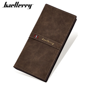 Portefeuille long pour homme Baellerry, cuir souple brun foncé, plusieurs emplacements pour cartes, portefeuille d'affaires avec fermeture éclair, usage quotidien - Product Image 5