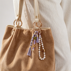 Nouveau pendentif de sac multifonctionnel au toucher haut de gamme, avec anse tissée à la main, perle personnalisée et élégante pour téléphone portable - Product Image 2