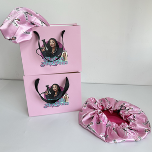 Gorro de <span class=keywords><strong>Dormir</strong></span> de Seda Satén con Logotipo Personalizado, Banda Rizada de Lujo, Doble Capa, Ajustable, <span class=keywords><strong>para</strong></span> Mujer, Gorro de <span class=keywords><strong>Dormir</strong></span> Natural <span class=keywords><strong>para</strong></span> el Cabello, Gorros de Lujo - Product Image 4