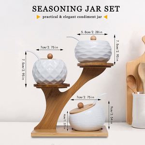 Professional Custom Bamboo 3 Tier <b>Kitchen</b> Spice Rack Organizer and Spice Jars Set - Product Image 2