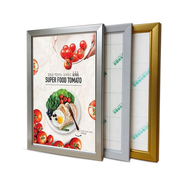 Slim Aluminum  Photo Frames Acrylic LED Display Advertising Snap Frame  lighted sign box