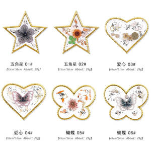 Paleta de Acrílico para Decoración de <span class=keywords><strong>Uñas</strong></span> <span class=keywords><strong>con</strong></span> Cristal de Ágata, Diseño de Estrella de Cinco Puntas, Amor y Mariposa, Herramientas para Pintar <span class=keywords><strong>Uñas</strong></span>, Nuevo - Product Image 5