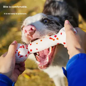 Jouet pour chien en ETPU résistant aux morsures et respectueux de l'environnement, en forme d'os de maïs soufflé, pour l'entraînement et les jeux interactifs en extérieur - Product Image 3
