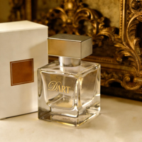 Flacon de parfum en verre carré de 1/1,3/3,3 OZ avec bouchon en métal, flacon de parfum vide pour Cologne, Eau de Parfum, emballage OEM ODM