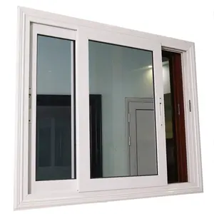 Ventana de vidrio deslizante de PVC de alta calidad altamente duradera y funcional para uso doméstico o de oficina