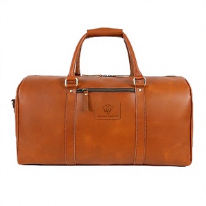 Premium Leather Duffel <b>Bag</b> for Men Travel Weekender <b>Overnight</b> Gym Carry On Luggage with Shoulder Strap - Product Image 3