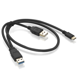 Bochara 2 in 1 USB 3.0 tipo maschio a tipo <span class=keywords><strong>C</strong></span> 3.0 maschio cavo dati + cavo di alimentazione USB2.0 <span class=keywords><strong>Y</strong></span> Splitter per HDD - Product Image 6