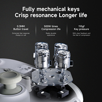Ajazz GP100 Botones mecánicos completos Joystick inalámbrico RGB Hall Fine-Tuned Gamepad Joystick Game Controller