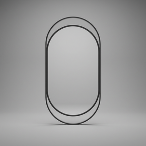 Miroir mural ovale sans cadre, verre de 6 mm, bord poli, design minimaliste - Product Image 5