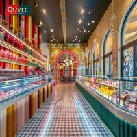 Étagères de présentation pliables en bois de haute qualité pour les confiseries commerciales et les présentoirs à biscuits - Taille personnalisable