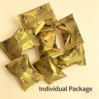 Suministro al por mayor de Pop Rocks crujientes rellenos de chocolate negro en envoltorio individual higiénico para regalo navideño