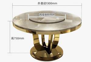 Sang trọng bằng đá cẩm thạch bàn ăn thiết lập-cao cấp calacatta đá đầu với thanh lịch ghế đá bảng 4-8 chỗ ngồi cho gia đình họp mặt - Product Image 4