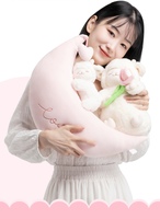 Peluche mouton MINISO Kawaii très vendue, super douce, chaude, blanche, apaisante pour bébé, animaux en peluche pour enfants avec rembourrage en coton PP