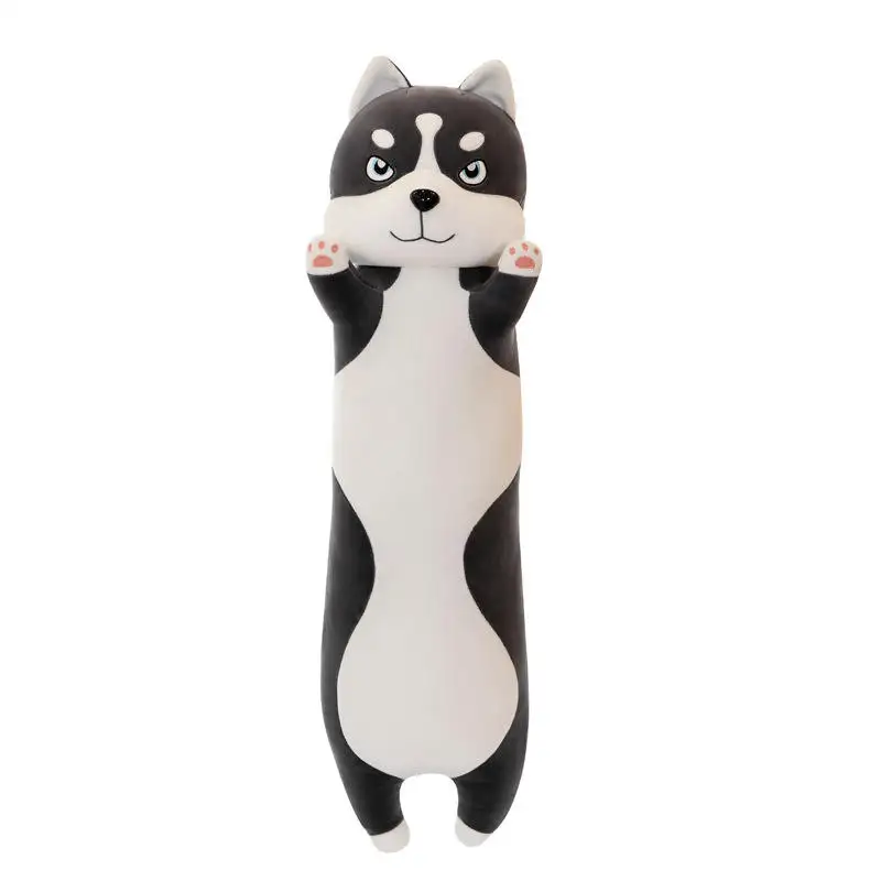 70/90/110/130cm Kids Bed Husky Body Pillow Huskie Plush Hugging Pillow Toy Gifts Sleeping Husky Stuffed Animal Long Pillow