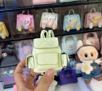 Nouveau Porte-monnaie carré en cuir de créateur avec fermeture éclair, porte-clés, broderie, couleurs mélangées, style décontracté, mini sac poupée, breloque porte-cartes