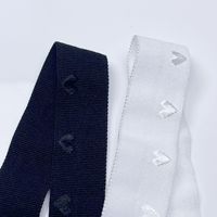 Bande élastique en nylon jacquard à motif cœur, couleur unie, avec largeur personnalisable pour vêtements et couture de lingerie
