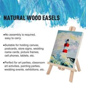 Nghệ Thuật Thủ Công Sơn Xách Tay Nhỏ Bằng Gỗ Bàn Hiển Thị Giá Vẽ Đứng Cho Trẻ Em Nghệ Sĩ Người Lớn Sinh Viên Lớp Học - Product Image 5