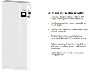 แบตเตอรี่ Deye ESS AI-W5.1 All in One พร้อม LiFePO4 แบตเตอรี่ลิเธียมไอออน Deye แบตเตอรี่ลิเธียมไอออน Deye 5.12kwh OEM ที่มีอยู่ - Product Image 5