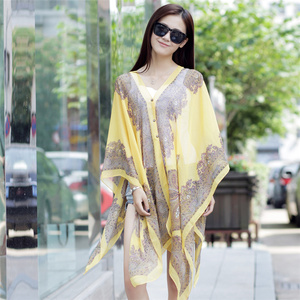 Kimono Floreale da Donna, Top Ampio a Mezza Manica, Cardigan in Chiffon, Blusa Casual da Spiaggia - Product Image 5