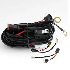 Deutsch colokan tahan air Plug N Play Kit kabel lampu sorot Harness dengan H4 H7 9005 Adaptor