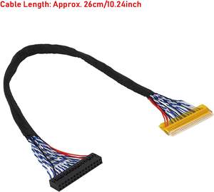 ASHATA kabel LVDS layar LCD, kabel LVDS 30Pin 2 Saluran 8-Bit mendukung 1280x1024 fpr 17-19 inci Panel LCD TFT, LVD layar LCD - Product Image 3